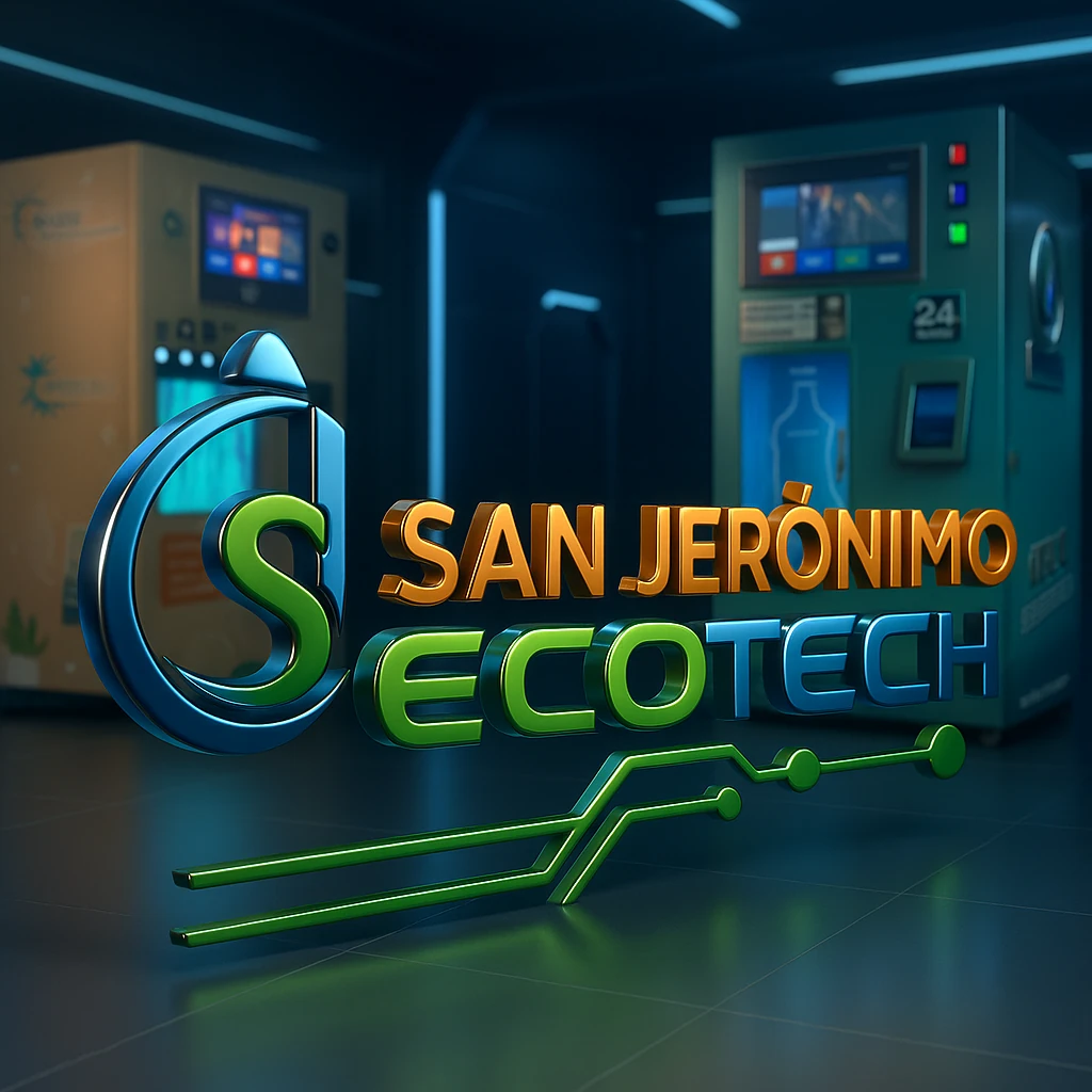 Logo institucional Ecotech con máquinas vending inteligentes - Barranquilla Colombia